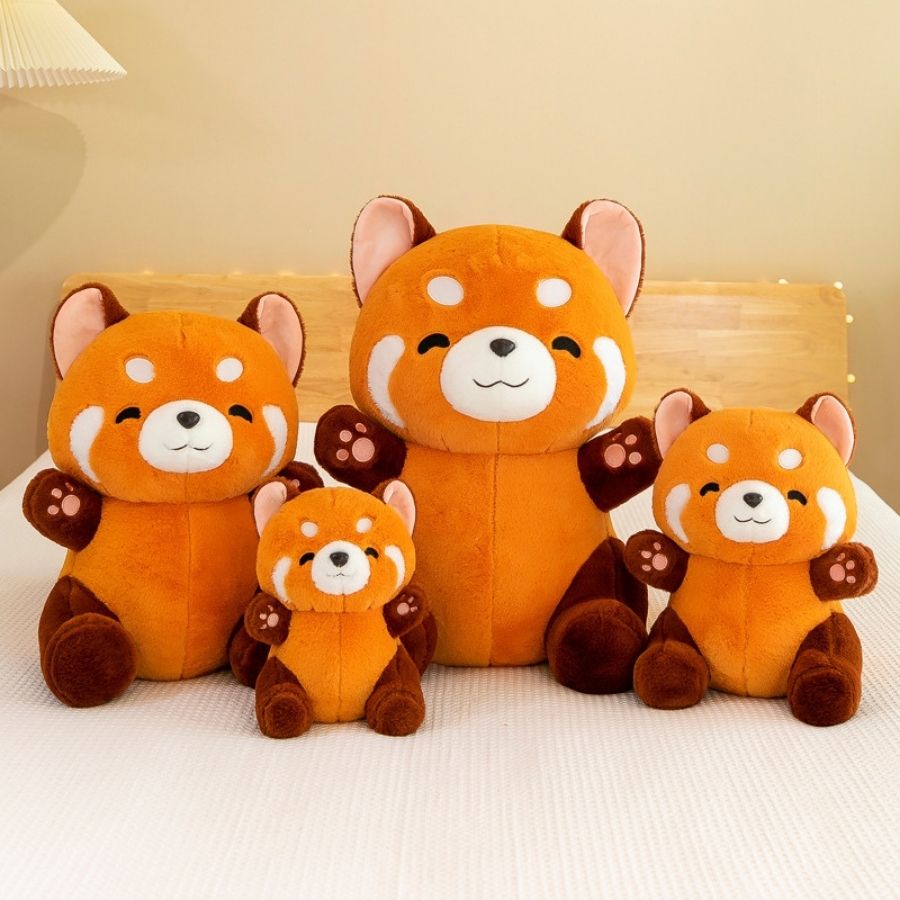 Peluche réversible Panda et Panda roux Peluche réversible Panda et Panda roux