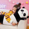 Coussin Peluche Panda 30 Cm - Doux, Anti-stress, Cadeau Enfant - Pour Canapé, Lit, Décoration Chambre - 9