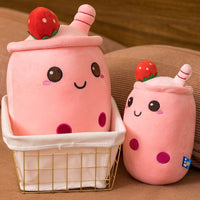 Klikkopers® - Coussin Kawaii - Peluche Bubble Tea 25cm - Peluche Boba - Set de 4 Klikkopers® - Coussin Kawaii - Peluche Bubble Tea 25cm - Peluche Boba - Set de 4