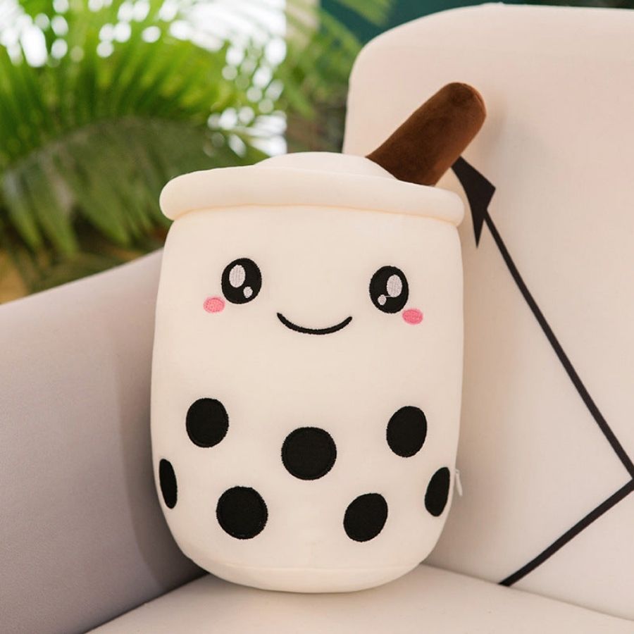 Perle Bubble Tea Peluche 24 Cm – Coussin Tasse De Thé Mignon – Kawaii – Décoration Et Câlin – Cadeau Enfant