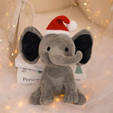 peluche-elephant-gris-noel