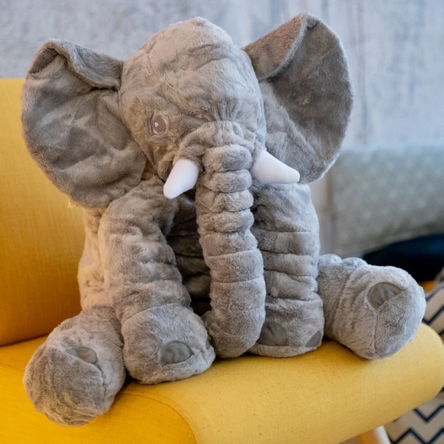 Peluche doudou éléphant gris blanc 25 cm vintage Ajena Peluche doudou éléphant gris blanc 25 cm vintage Ajena