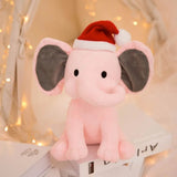 peluche-elephant-rose-noel