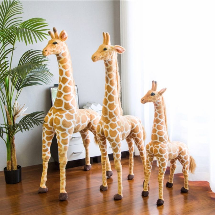 Poupée en peluche girafe, jouet Animal mignon et réaliste pour