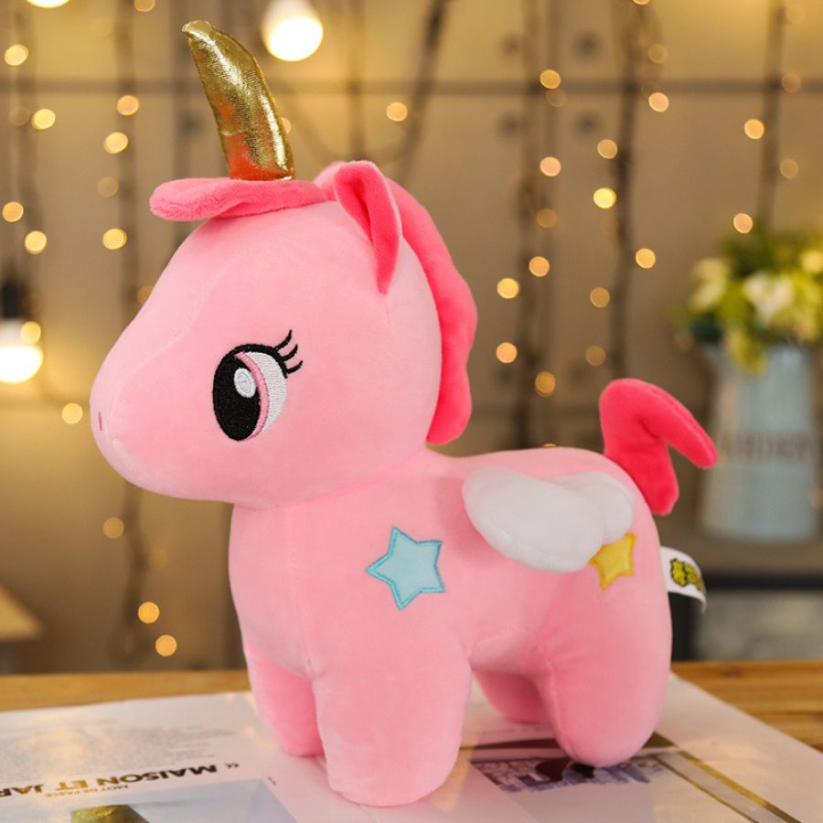 Licorne peluche best sale rose