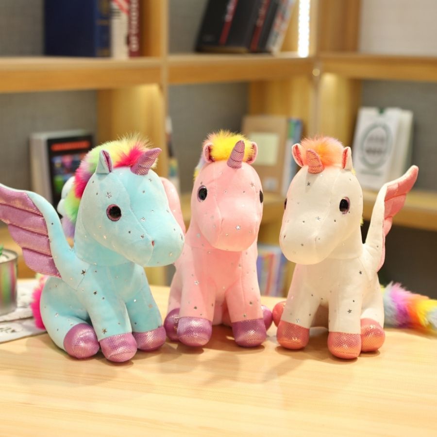 Ynredee Sacs à Main Licorne Pour Enfants,Adorable Sac à Dos Licorne En Peluche Mini Sac A Dos Pour Filles Et Femmes En Pelu Amz B