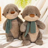 peluche-loutre-echarpe-adorable