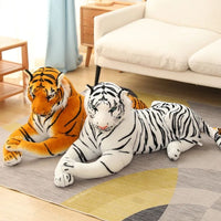 BRUBAKER Peluche géante - Tigre 130 cm - Blanc BRUBAKER Peluche géante - Tigre 130 cm - Blanc